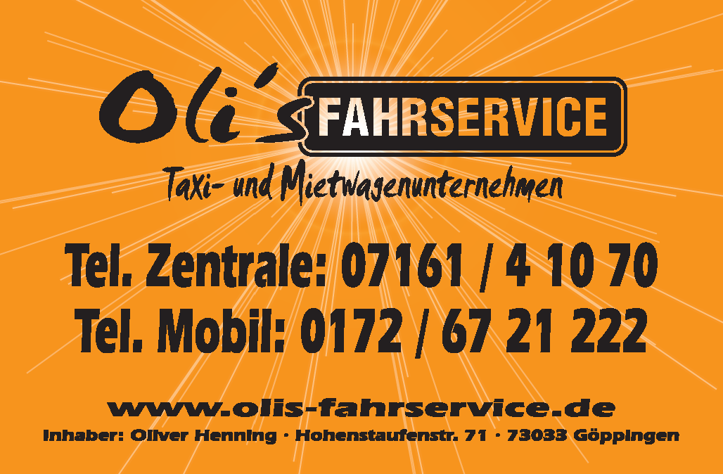 Oli's Fahrservice, Taxi- und Mietwagenunternehmen - Oliver Henning